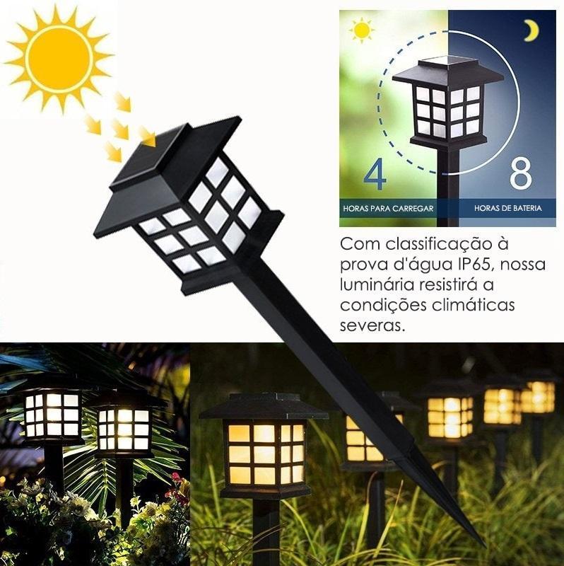 Luminária Solar para Jardim, LED à Prova D'água IP65