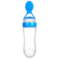 Newborn Baby Milk bottle spoon Squeezing Feeding Bottle Silicone Training  Spoon Infant Cereal Food Feeder Safe Tableware Tools