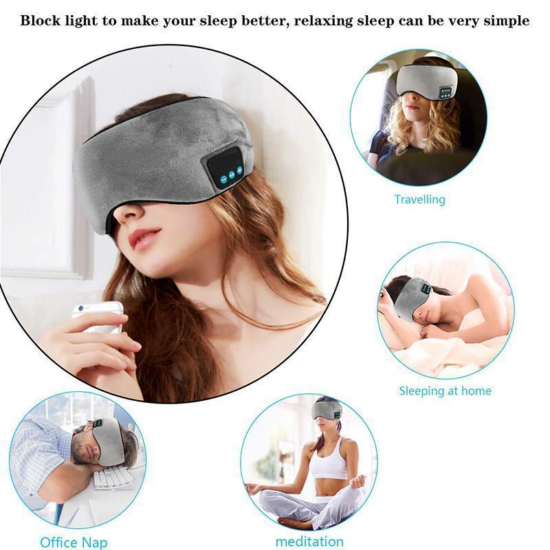 Máscara de Dormir com Fone De Ouvido Bluetooth Sono Rápido