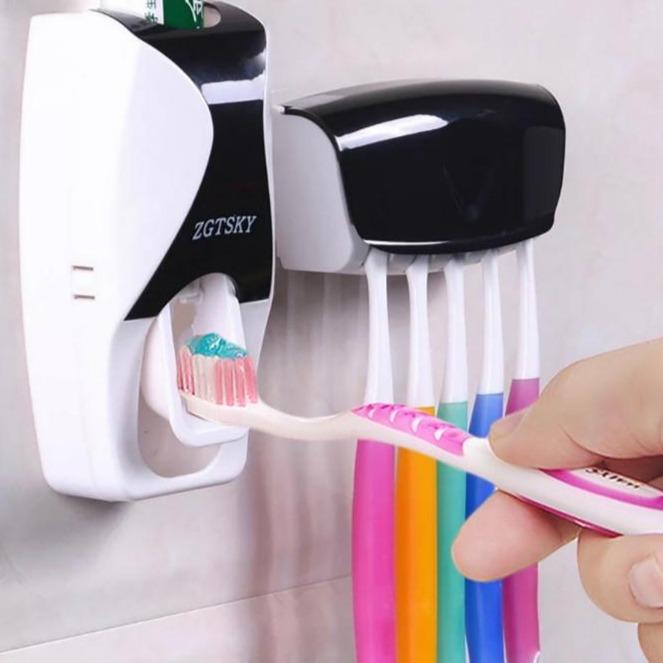 Dispensador de pasta e suporte para escova dental
